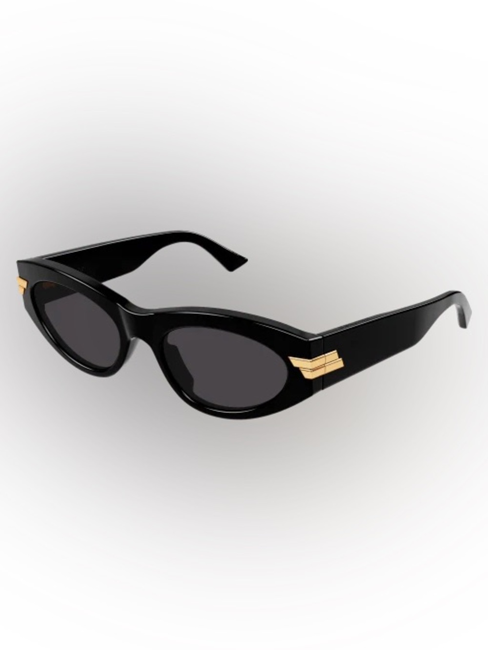 Bottega Veneta Mitre BV1189S Sunglasses Black Gold W/ Case Authenticity Card Etc
